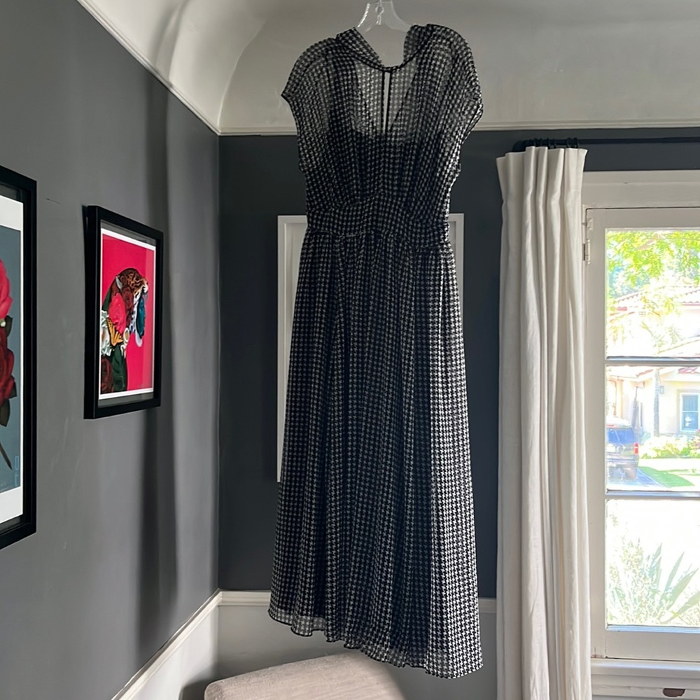 Kate Spade houndstooth chiffon